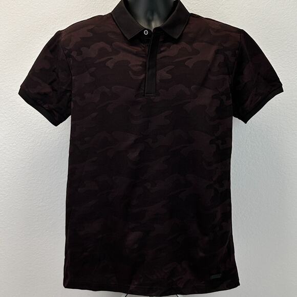 SOBK Straight Outta Brooklyn Camo Polo Shirt Camouflage Flex Fit Red L Large - Picture 2 of 8